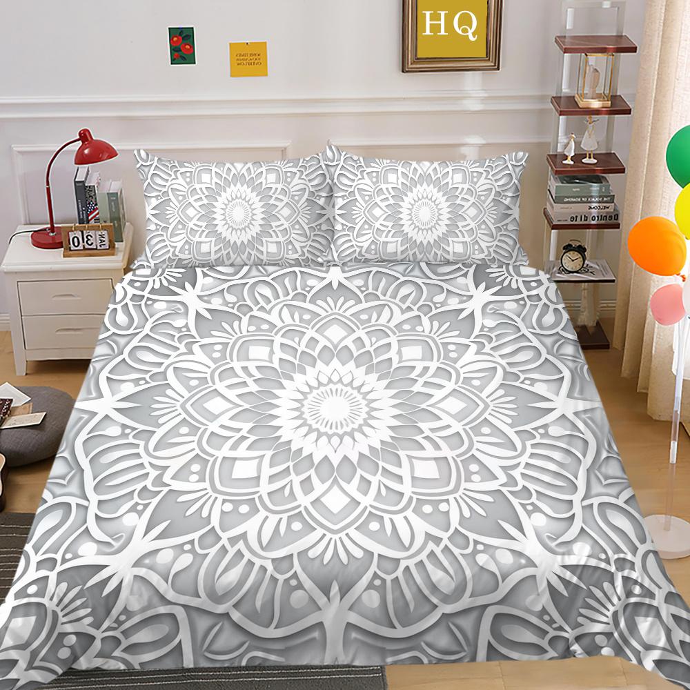 Bedding Set Cover 3D Mandala Printed Luxury Bedroom Decoration King Size Teens Duvet Cover Set