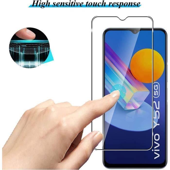 Tempered Glass for Vivo Y52 5G - E.F.CONNECTION - Pack of 2 - Shockproof Protection - 9H Hardness