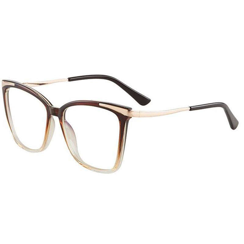 New Overszied Square Myopia Glasses Women Men Computer Phone Gaming Blocking Blue Light Prescription Eyeglasses Gradient Frame