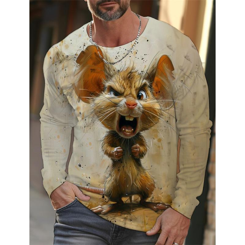 Fashion Dog 3D Printed T-Shirt Summer Outdoor Men's Short Sleeve Tee Trend Men's T-Shirt Round Neck Top Oversized Men's Clothing