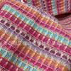 1yard Color Woven Stripes PP Raffia Woven Fabric Breathable PP Straw Fabric for Handbags, Bags, Shoes and Hats Craft Fabric