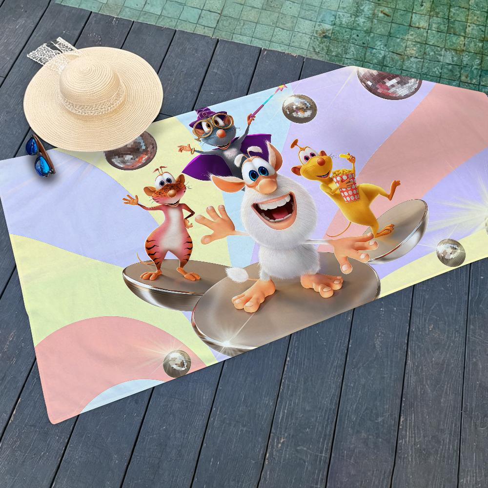 Funny Cartoon B-Booba Towel For Beaches Yoga Studios Gyms Hot Springs Swimming Pools And Picnics