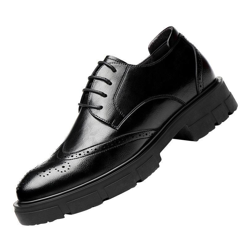 Brock Herrenschuhe 10cm innen höhenerhöhende Lederschuhe Herren Leder Dicksohlen Businesskleid höhenerhöhende Schuhe 8cm Freizeitschuhe