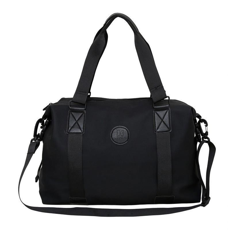 

Large capacity yoga bag, short trip fitness bag, light and simple solid color shoulder handbag, light travel bag one size fits all чорний