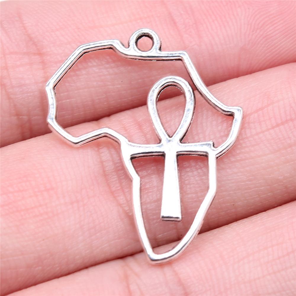 20pcs Cross Charms Handmade Pendant Making Fit Vintage Tibetan Bronze Silver Color DIY For Bracelet Necklace