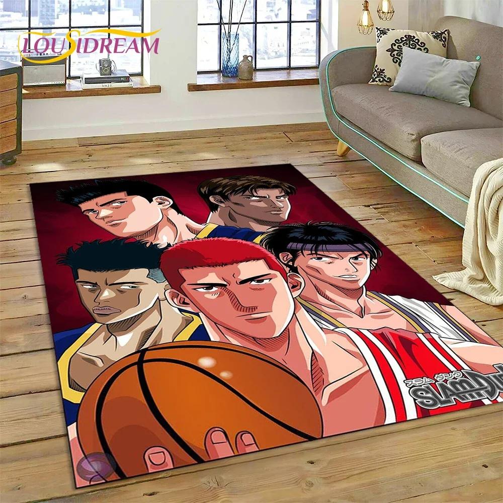 Cartoon Slam Dunk Basketball Anime Carpet Rug for Bedroom Living Room Home Sofa Decoration,Children Game Large Decor Floor Mat