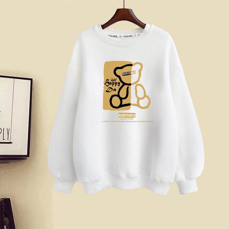 2025 autumn and winter clothing new popular fashion foreign loose round neck velvet thickened sweater women