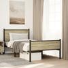 Vidaxl Metal Bed Frame, Without Mattress, Sonoma Oak, 100X200 Cm