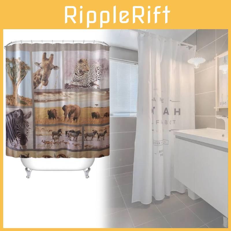 Tierischer Duschvorhang Peva Wasserdicht Badezimmerteiler für den Heimgebrauch
