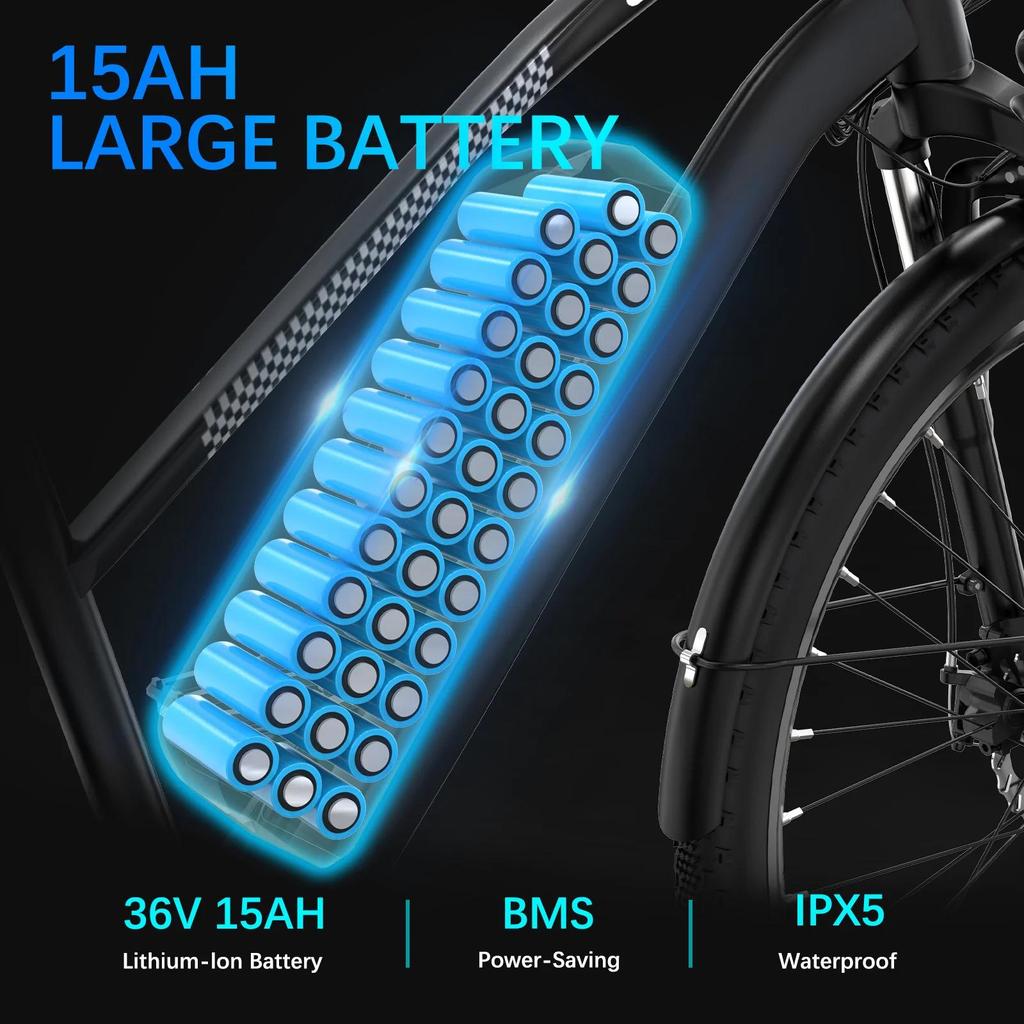 Commuter Ebike Colorway BK27 250W 36V 15Ah Battery 28inch