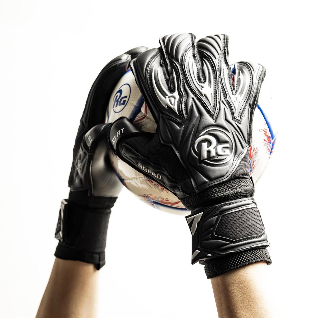Genuine RG Goalkeeper Gloves Aspro Black Out Japan Japanese Model 4 Colors Aspro Black Out Contact Black (R.G.) (Silver, No. 10)