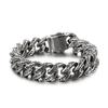 Vintage Sculpture Cuban Cuff Bracelet Stainless Steel Custom Charms Curb Link Chain Men Bracelets