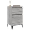 Table de chevet - Maison Exclusive - Sonoma gris - 40 x 35 x 70 cm - Bois d'ingénierie
