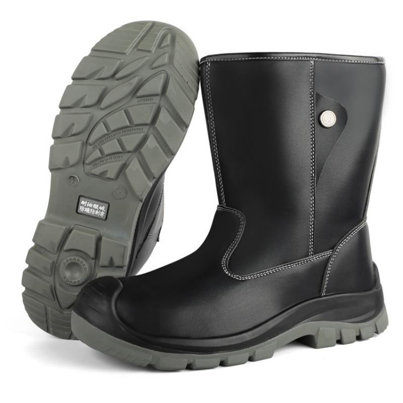 

Обувь по страхованию труда, устойчивая к ударам и проколам, высокие ботинки для нефтедобывающей промышленности, маслостойкая рабочая обувь, обувь для сварщиков 46