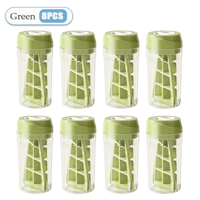 1-8PCS Twist Ice Mold Food-grade 2-in-1 Ice-make Pressing Mould Ice Drink Bottle Silicone Ice Cube Tray Outdoor Beverage Cup