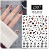 Ins Leopard Print 3D Nail Stickers Flame Self Adhesive Transfer Sliders Wraps Manicures Foils DIY Decorations,HOT Nail Art Tool