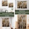 Birch Tree Forest Shower Curtain Machine Washable All Season Waterproof Privacy Protection Nature Design Rustic Hooks Included