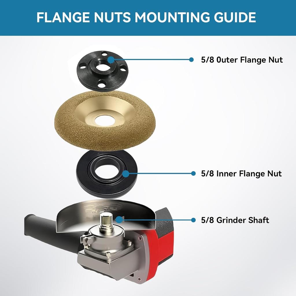 Angle Grinder Extension Shaft Rod,14pcs Angle Grinder Attachments with 5/8"-11 Thread,Grinder Power Tools Include Grinder Extension Shaft,Grinder