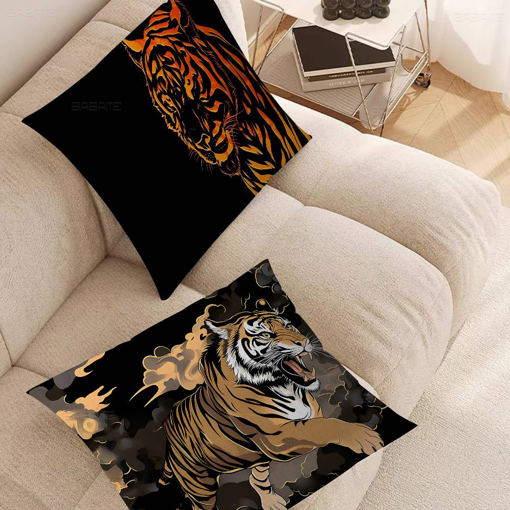 Tiger Muster Kissenbezug Dekokissen Sofa Heimdeko Hülle Kissenbezüge