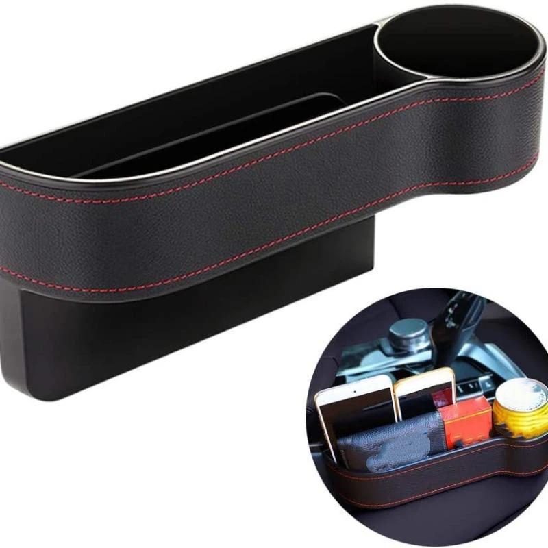 Pu Leather Car Seat Gap Storage Box Interior Products Universal Seat Gap Slit Box Phone Bottle Keys Holder Box Auto Organizer