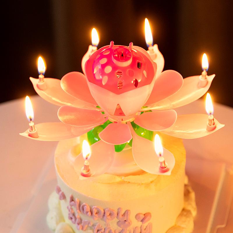 2025 Creative Lotus Birthday Number Candles for One-Year-Old Boys & Girls