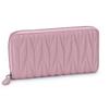 Sheepskin Embroidered Wrinkled Long Wallet Women Large Capacity Multi-slot Hand-held Zipper Bag