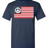 Peace American Flag 2 Colors Lets All Get Along Unisexs T Shirt 1694