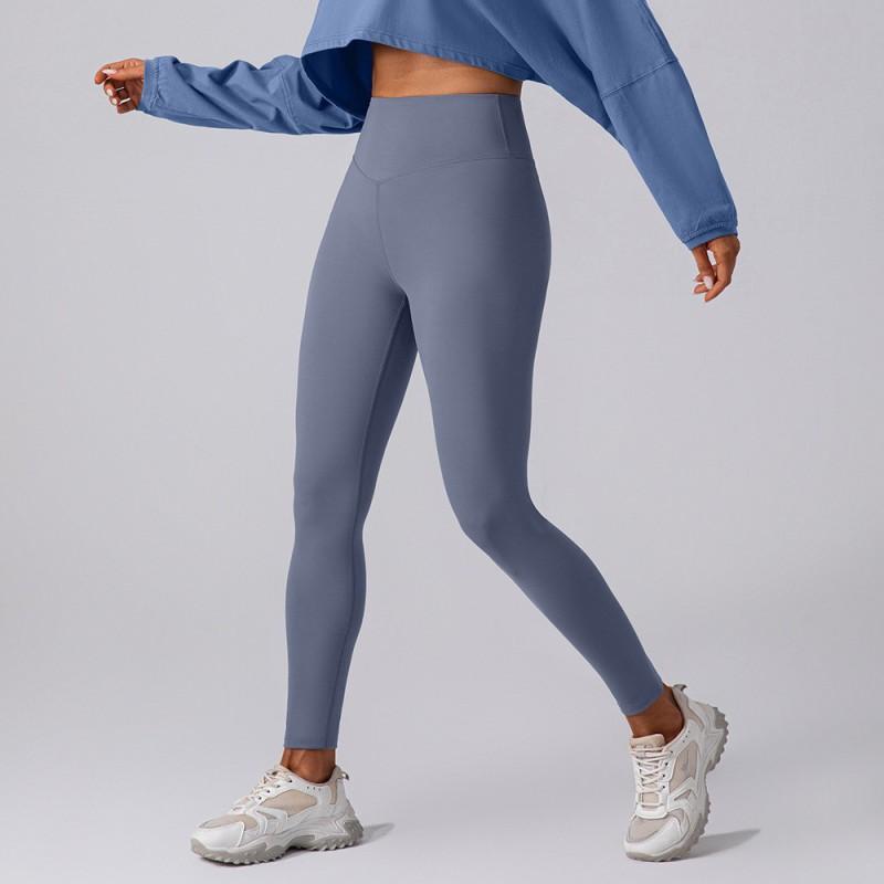 High Waist Athletic Leggings Women Quick Dry Yoga Running Pants Tummy Control Butt Lift 9/10 Length Nylon Spandex