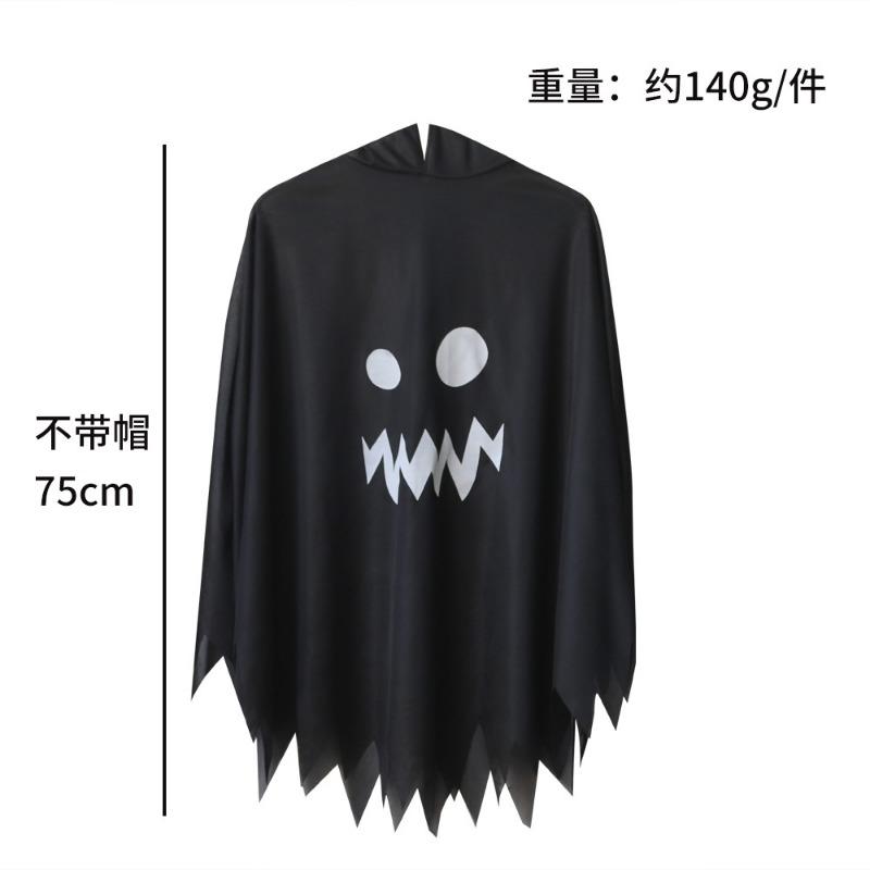 

Хэллоуин детские костюмы гримаса белый призрак плащ праздничный наряд смерть тыква костюм плащ One Size