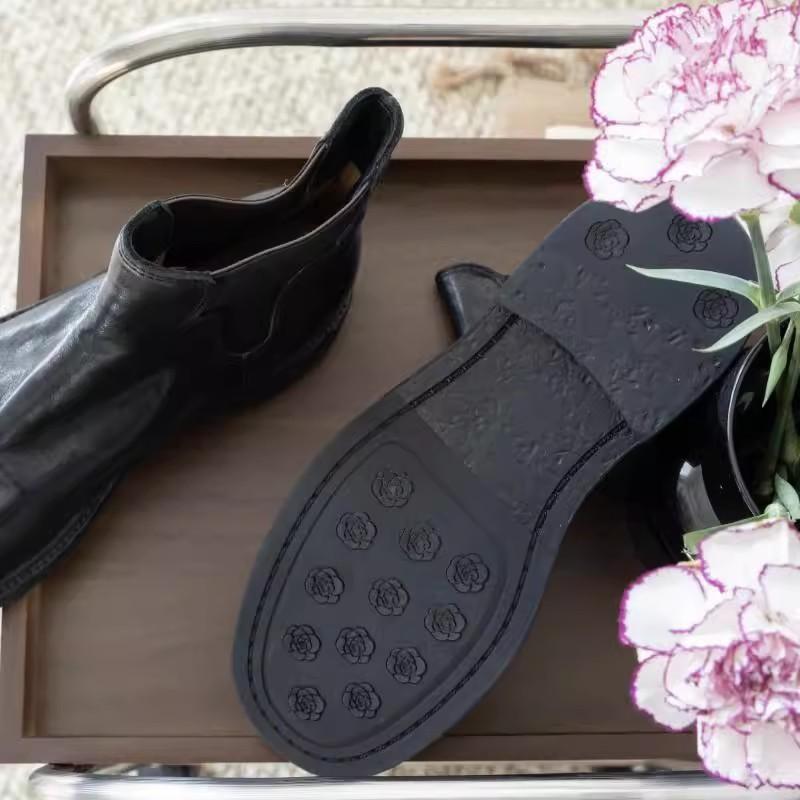 Martin boots Chelsea boots women's 2025 new retro and old washed horsehide platform short boots thick heel short tube