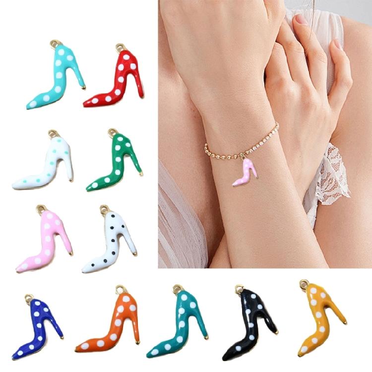 High Heel Shoe Jewelry Charm Stainless Steel Crafting Supplies For Handmade Accessories Key Rings And Bag Ornaments