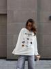 Autumn Cotton Long-Sleeve Tee: European & American Style, Fun Print, Age-Reducing, Trendy & All-Match
