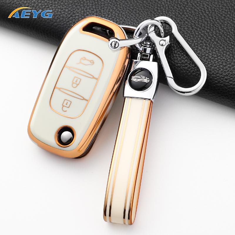 Car Key Case Cover Fob For Lada Vesta Granta Xray Kalina Priora Sedan Sport For Renault Fluence Clio Megane Keychain Accessories