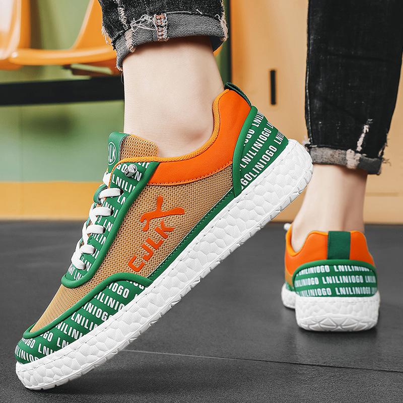 Men's shoes 2025 summer new fashion trend versatile sports casual shoes breathable fly-woven mesh youth tide shoes