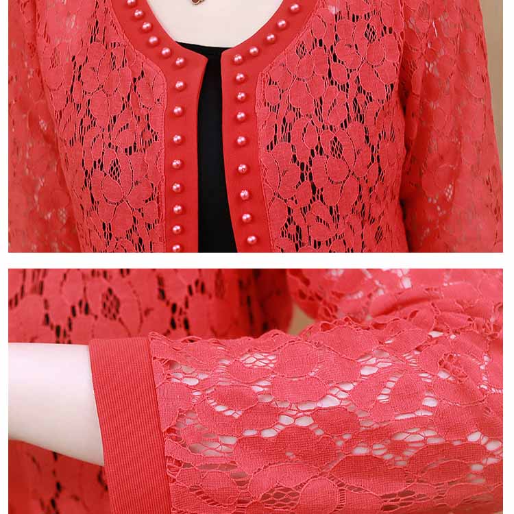 Women's Lace Shawl Women's Summer Sun Protection Clothes Cardigans Middle-aged and Elderly Mothers' Clothing