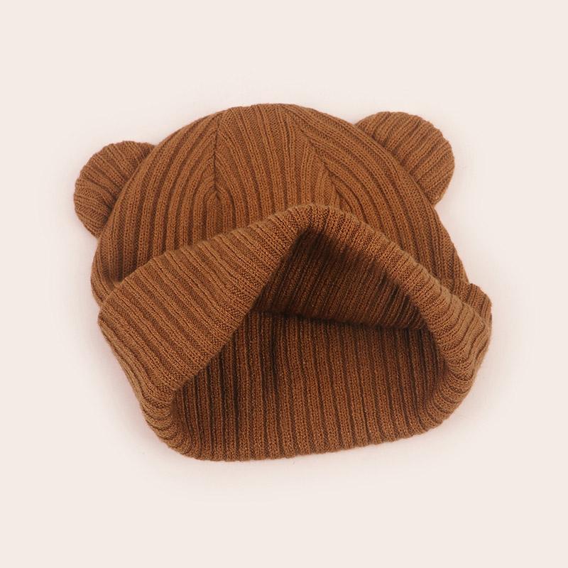 0-2year Baby Knitted Hat Kids Solid Color Woolen Pullover Cap Boys Girls Infant Winter Warm Beanies Basic Toddler Crochet Bonnet