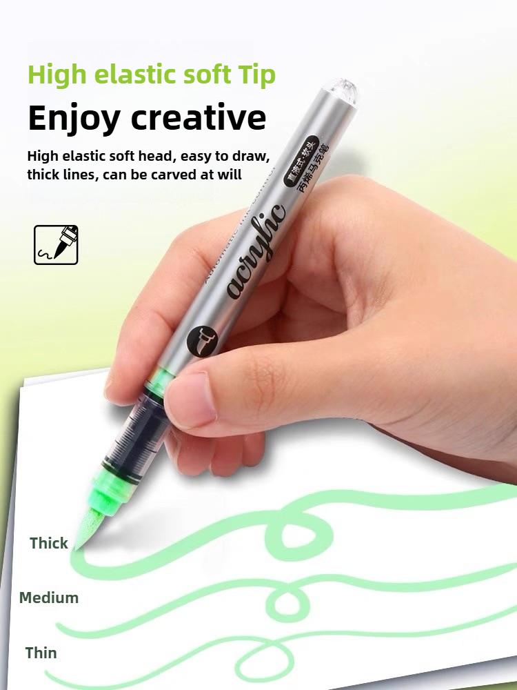 GRASP 120/1 Colors Acrylic Paint Pens Markers Brush Tip Paint Markers for Rock Painting Wood Stone,Christmas DIY Art Supplies