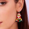 Christmas Funny Acrylic Santa Claus Bell Drop Earrings for Women Girl Black Cat Star Dangle Earrings Friendship Party Jewelry
