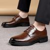 Leather shoes men's British style business formal wear retro men's shoes autumn new men's soft sole wearable casual derby shoes