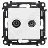 TV-RD Socket Plate WHITE VALENA LIFE