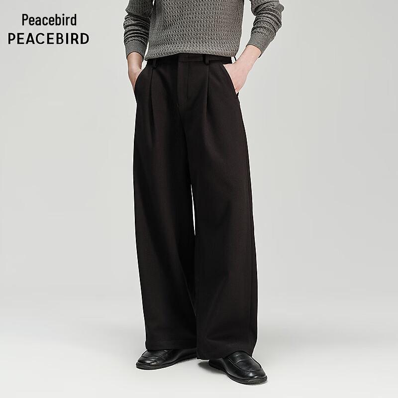 Peacebird Men's Winter Casual Wide-Leg Trousers