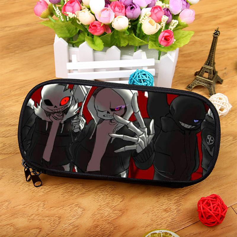 Undertale Pencil Case Large Capacity Nylon Organizer For Students And Artists