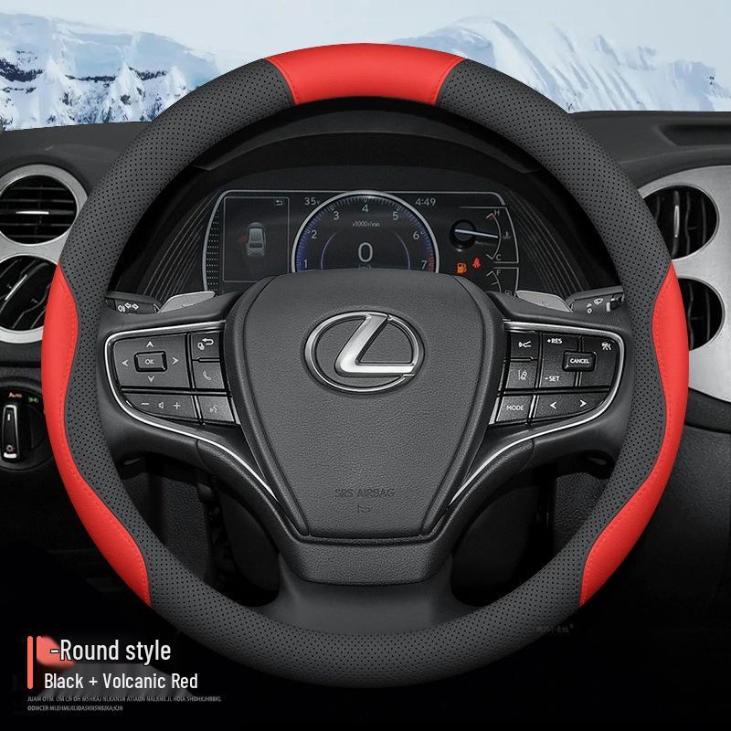 Fits 2016-2025 Lexus RX Genuine Leather Steering Wheel Cover for 300/350h/500h