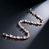ZAKOL Crystal Leaf Armbånd Rose Gold Color Zircon Women smykker