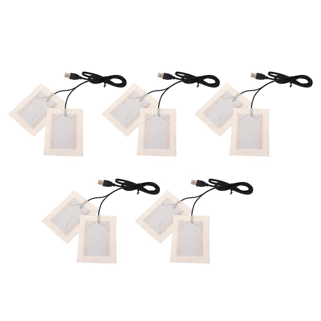 5 PCS DC5V USB Electric Cloth Heater Pad Portable Comfortable Heat Pad for Neck Back Abdomen Lumbar