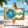 Octopus Sea Life Theme Soft Beach Towel Personalized Custom Name Text Towel Portable for Beach Pool Travel