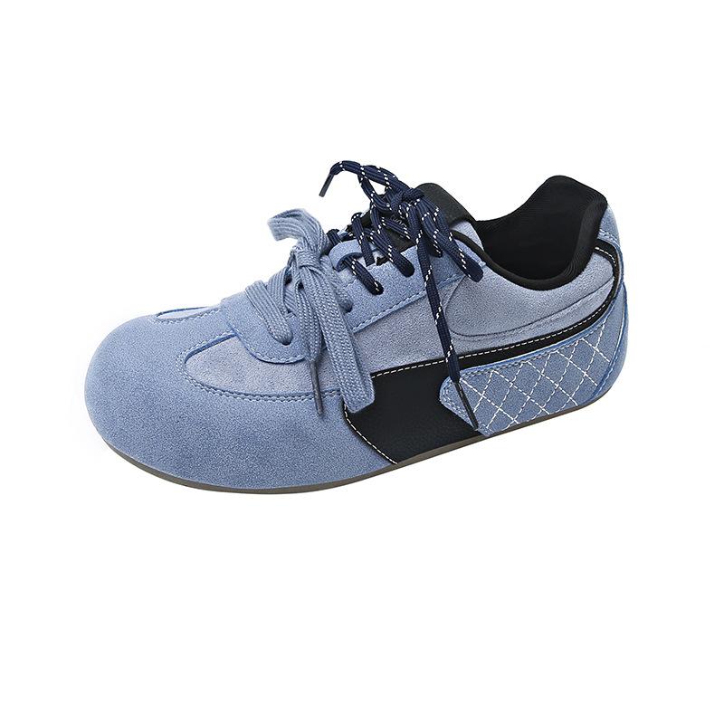 Atmosphere moral training shoes women's leather spring new inner height increase soft sole mango head ugly cute leisure sports Forrest Gump shoes