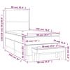 Box Spring Bed with Mattress Taupe 90 x 190 cm Fabric