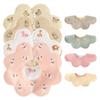 GoUseGo Baby Waterproof Set of Cotton Petal Solid for Boys and Newborn Baby Baby Shower Gift Bibs, 360° Reversible, 4, 100% Smooth, Large, Thick,