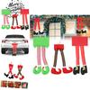 Festive Cross-border Christmas Elf Legs Adorned With Classic Red And Green Stripes